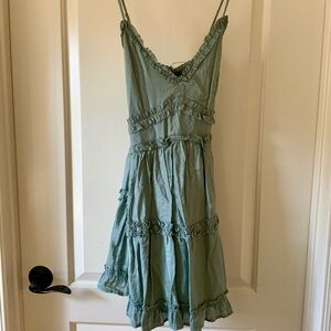 Miami Sage Ruffle Mini Dress